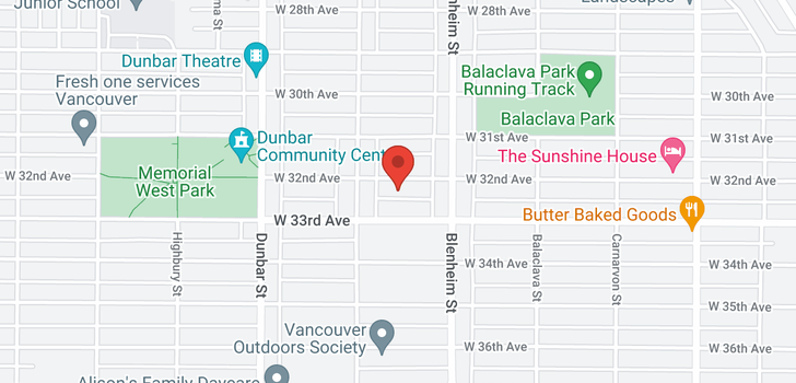 map of 3408 W 32ND AVENUE